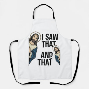 Tablier J'ai vu ce Jésus drôle qui regarde la conception d