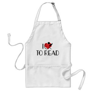 Tablier J'aime cœur à lire - Amateur de livres