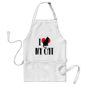 Tablier J'aime cœur mon chat - Amateur de chats