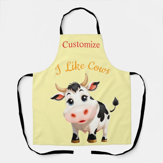 Tablier J'Aime Cows Art Thunder_Cove (Recto)