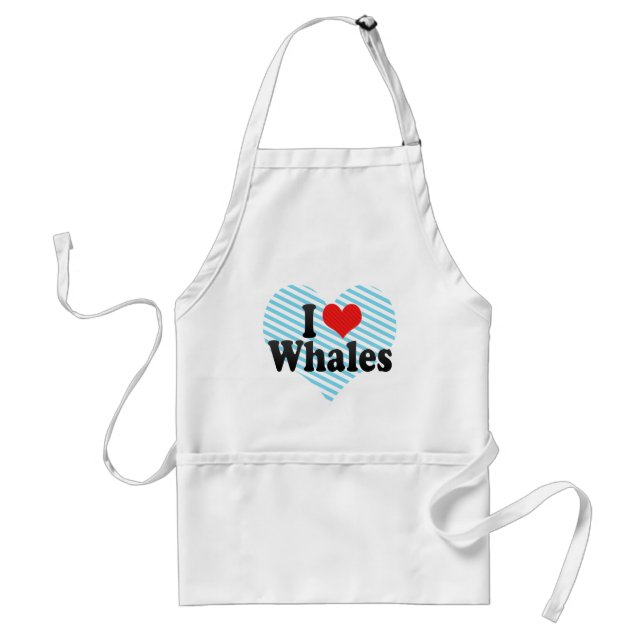 Tablier J'aime des baleines (Devant)