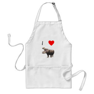 Tablier J'aime des hippopotames (4)