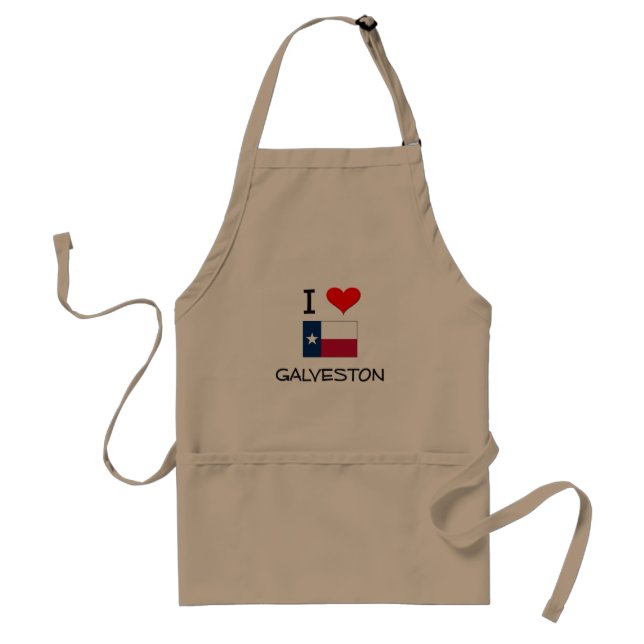 Tablier J'aime Galveston le Texas (Devant)