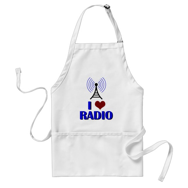 Tablier J'aime la radio (Devant)