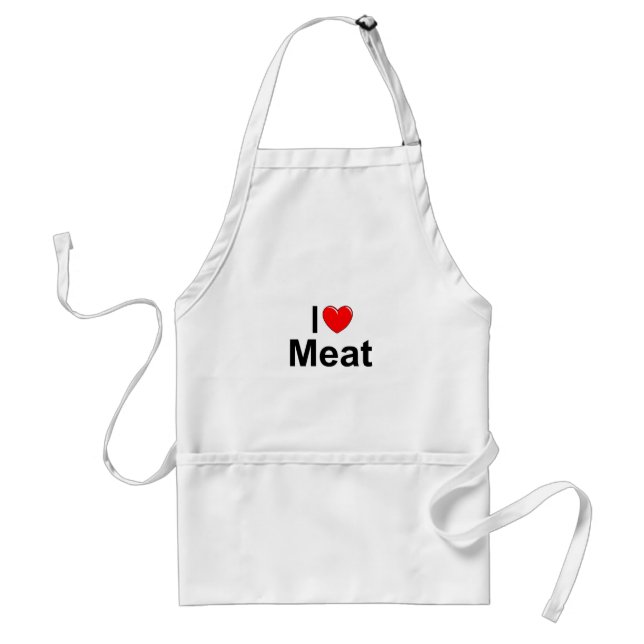 Tablier J'aime la viande (de coeur) (Devant)
