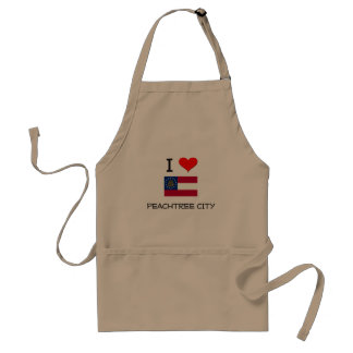 Tablier J'aime la VILLE la Géorgie de PEACHTREE
