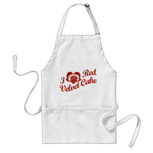 Tablier J'Aime Le Gâteau De Velours Rouge
