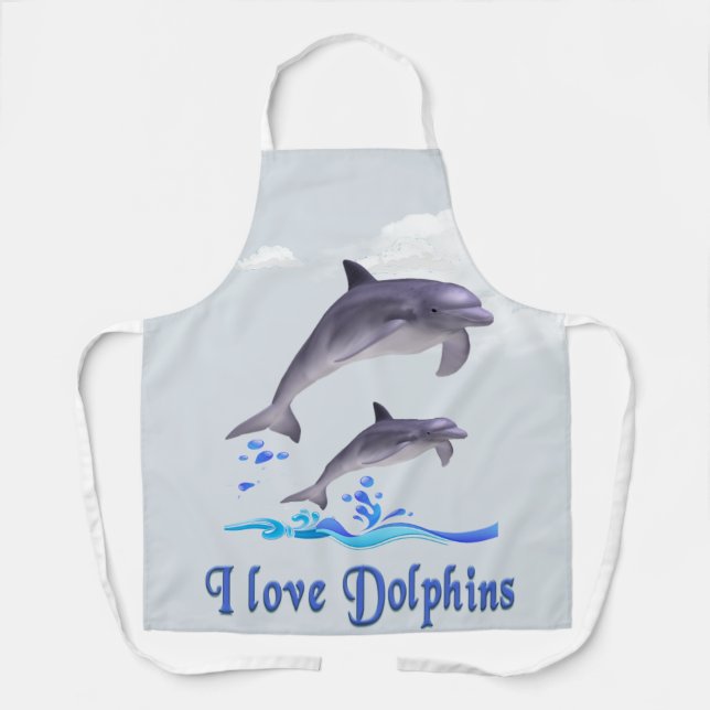 Tablier J'aime les dauphins (Recto)