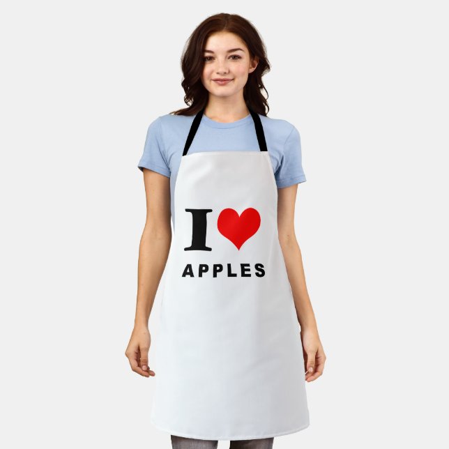 Tablier J'aime les pommes (Porté)