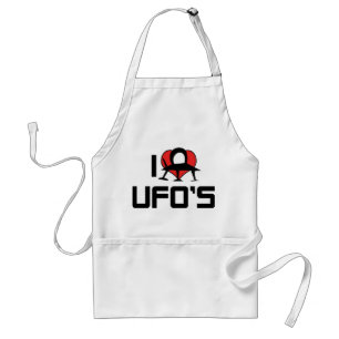Tablier J'aime les UFO à forme de coeur - Amoureux de l'al