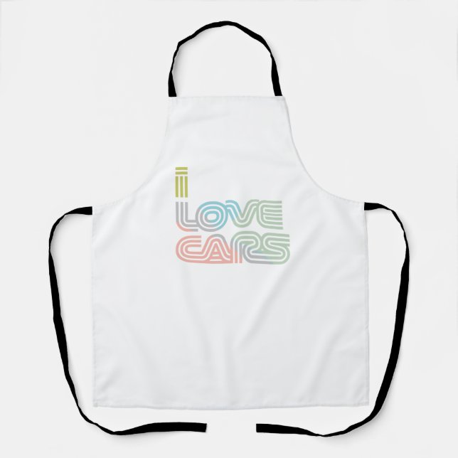 Tablier J'aime les voitures Aprons (Recto)
