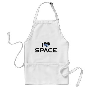 Tablier J'aime l'espace du cœur - Amoureux de l'astronomie