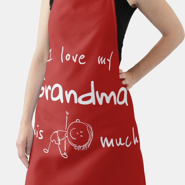 Tablier J'aime ma grand-mère Typographie Nommée Graphique  (Créateur téléchargé)
