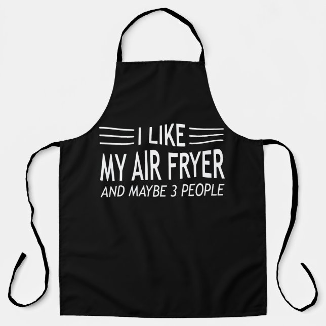 Tablier J'aime mon Air Fryer et peut-être 3 personnes - Ai (Recto)
