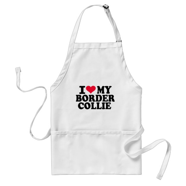 Tablier J'aime mon border collie (Devant)