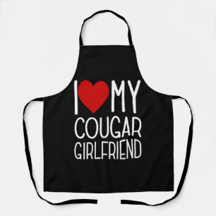 Tablier J'Aime Mon Cougar Girlfriend I Heart My Cougar Gir