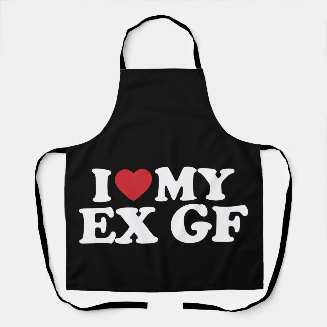 Tablier J'aime mon ex petite amie J'adore Groovy (Recto)