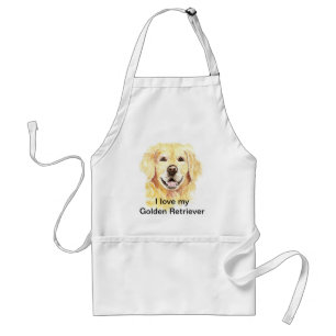 Tablier J'aime mon golden retriever, chien, animal