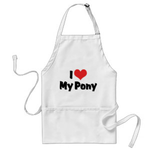 Tablier J'aime mon poney au cœur - Amoureux des chevaux