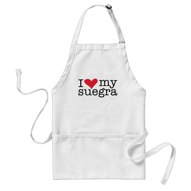 Tablier J'Aime Mon Suegra (Mère En Droit) Apron (Devant)