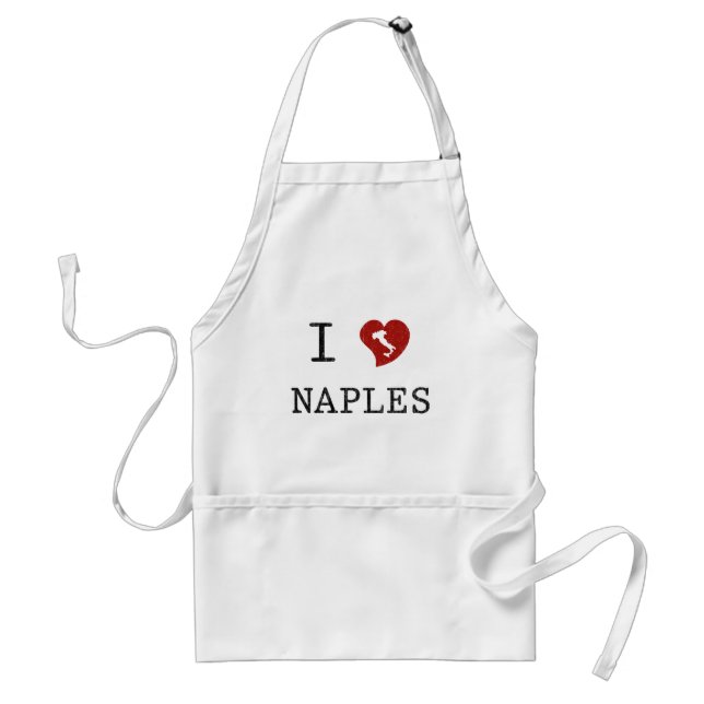 Tablier J'aime Naples Vintage Italien (Devant)