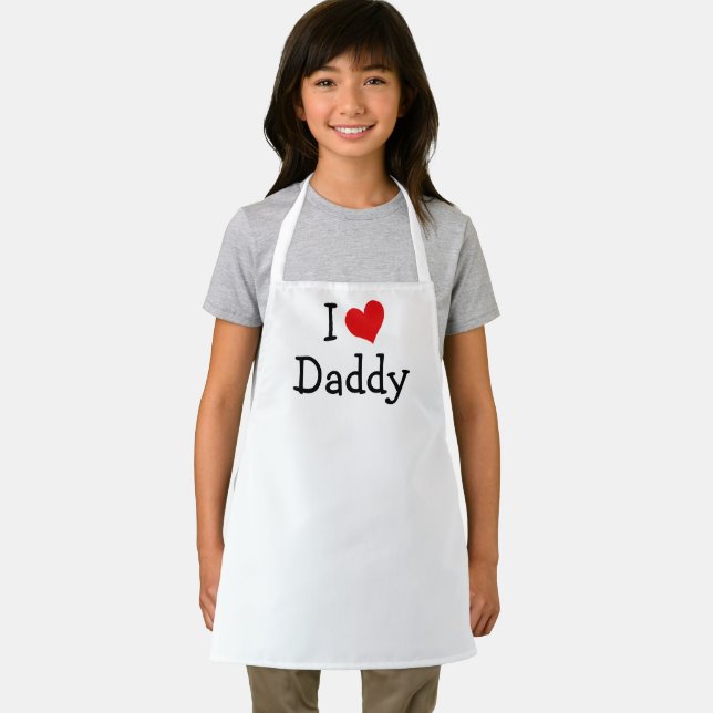 Tablier J'aime Papa Cœur Rouge (Insitu)