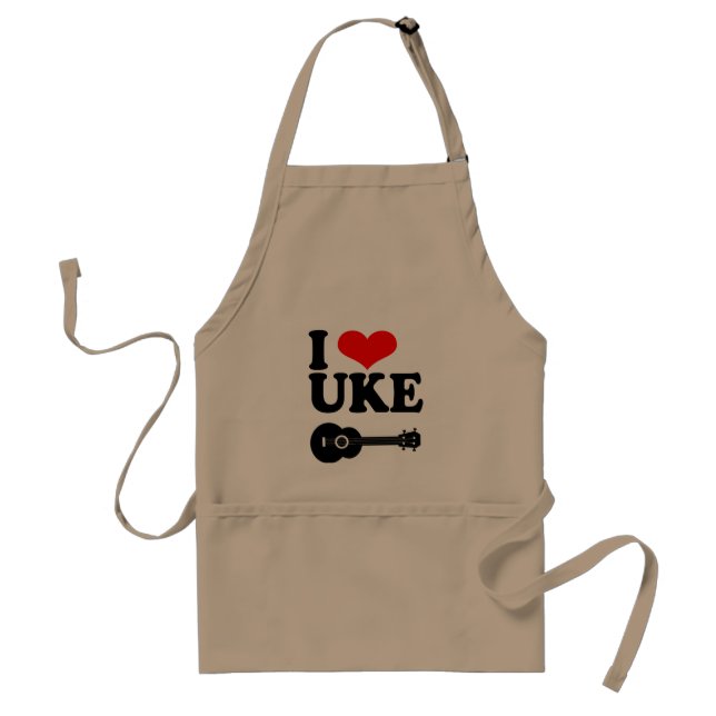 Tablier J'aime Uke Ukulele Apron (Devant)