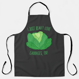 Tablier J'Aime Vraiment Les Cabbages, OK !T-shirts