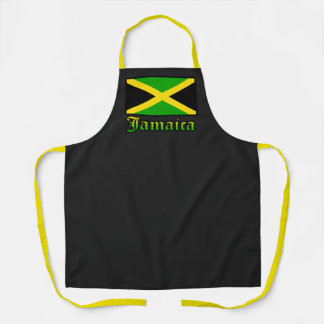 Tablier Jamaïque Drapeau noir vert jaune Jamaïcain