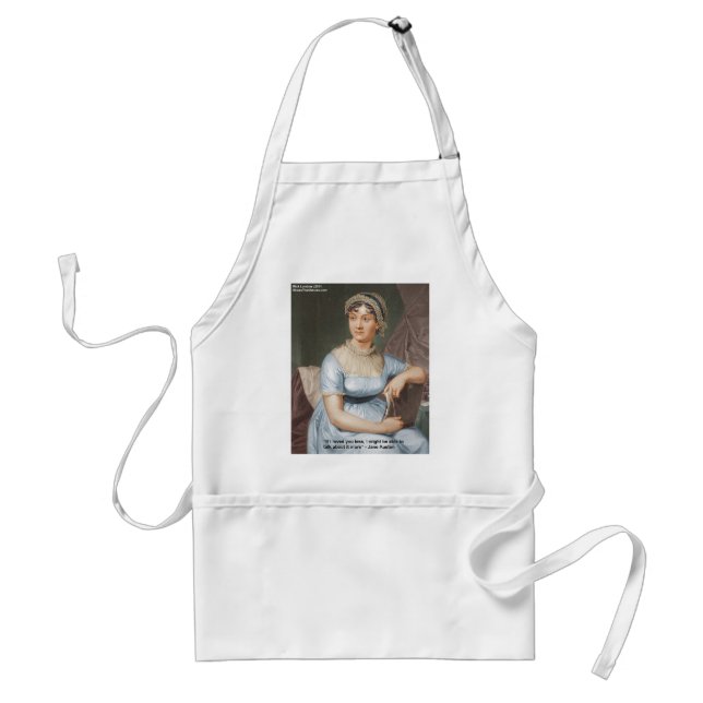 Tablier Jane Austen T'Aimait Moins Citation Sur Cadeaux &  (Devant)