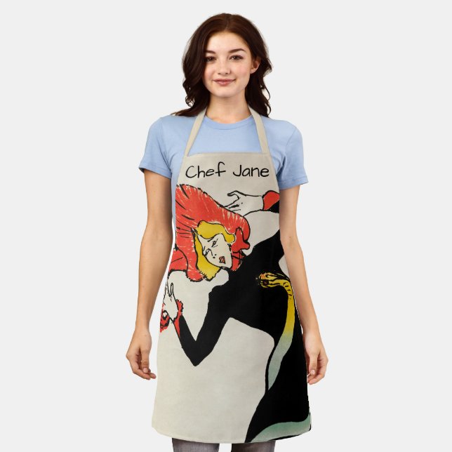 Tablier Jane Avril de la danseuse Art nouveau par Toulouse (Porté)