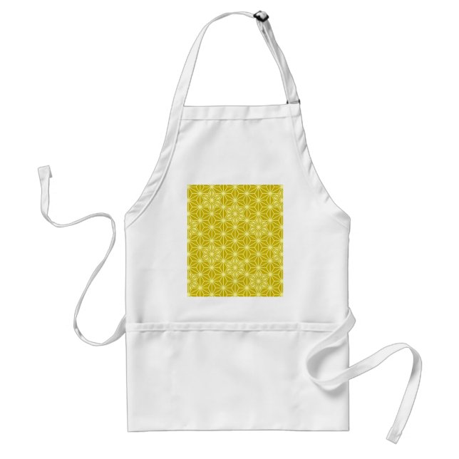 Tablier Japanese Asanoha pattern - mustard gold (Devant)