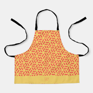 Tablier Japonais Pêche Jaune Motif minimal
