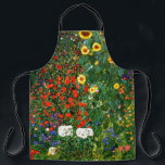 Tablier Jardin agricole avec tournesol par Gustav Klimt<br><div class="desc">Jardin agricole avec tournesols,  célèbre peinture de Gustav Klimt</div>