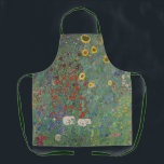 Tablier Jardin agricole Tournesols par Gustav Klimt Peintu<br><div class="desc">Peintre autrichien impérial Gustav Klimt's chef-d'oeuvre : Jardin agricole avec tournesols</div>