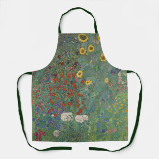 Tablier Jardin agricole Tournesols par Gustav Klimt Peintu