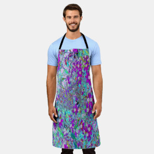 Tablier Jardin aquatique avec fleurs bleu violet et rose c