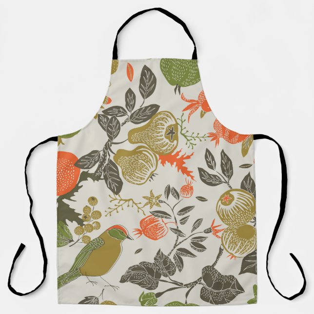 Tablier Jardin aux fruits d'oiseaux : sans couture (Recto)