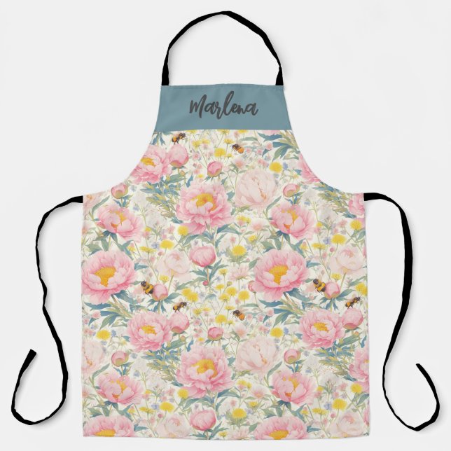 Tablier Jardin de abeilles Floral Cuisine   (Recto)