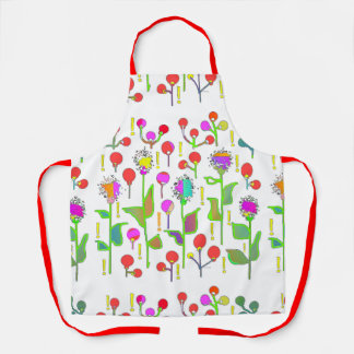 Tablier Jardin De Fleurs Abstraites Cuisine Artisanat Cuis