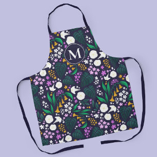 Tablier Jardin de la Lune de nuit Floral Motif botanique