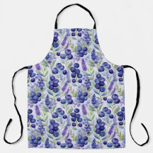 Jardin de lavande de bleuets - Aquarelle Florale