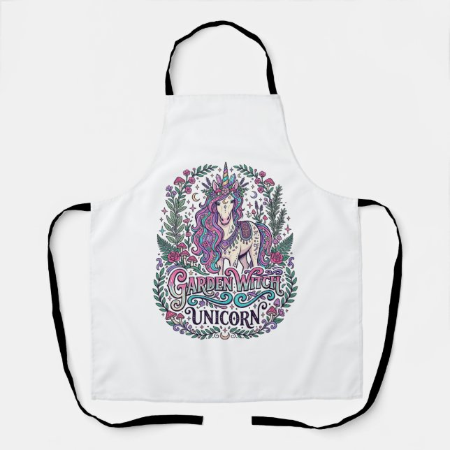 Tablier Jardin de licorne Sorcière de licorne Vêtements co (Recto)