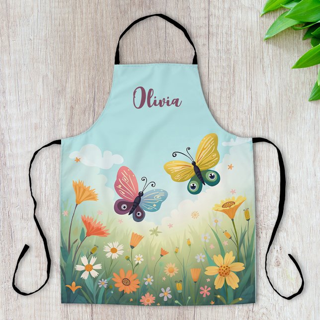 Tablier Jardin de papillons pastel fantaisiste (Créateur téléchargé)