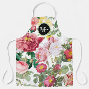 Tablier Jardin de printemps Vintage de Roses floraux custo