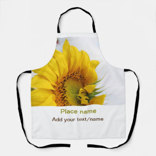 Tablier Jardin de tournesol jaune ajouter photo nom du tex