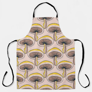 Tablier Jardin des champignons : Motif Vintage de la natur