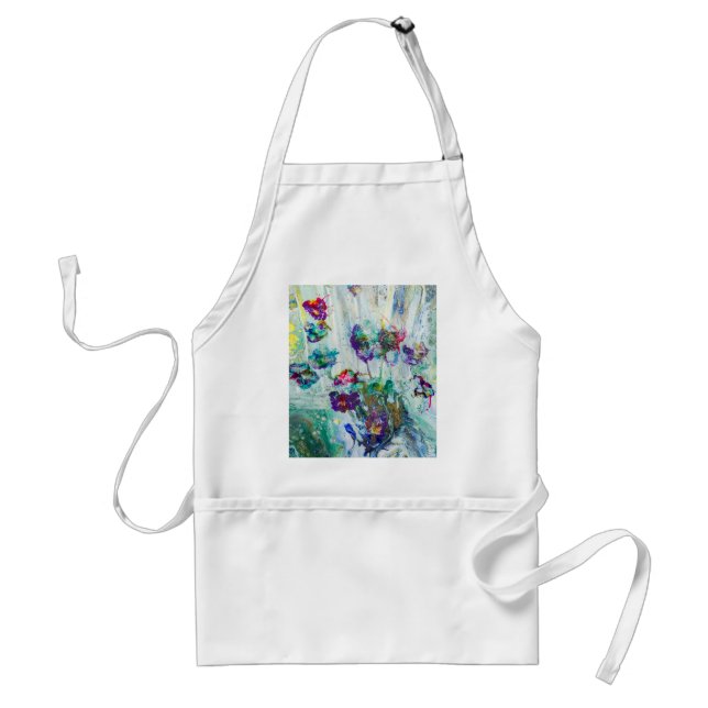 Tablier Jardin des colibris Peinture abstraite (Devant)