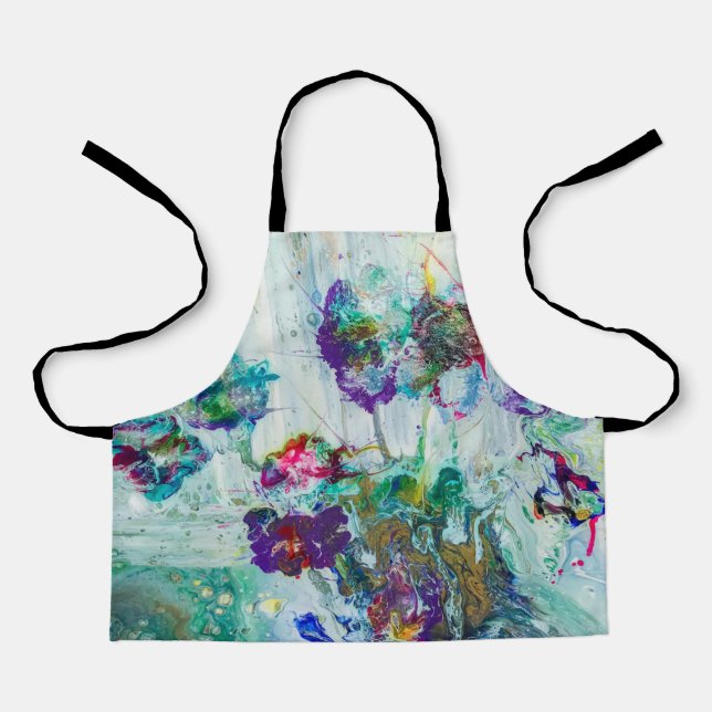 Tablier Jardin des colibris Peinture abstraite (Recto)
