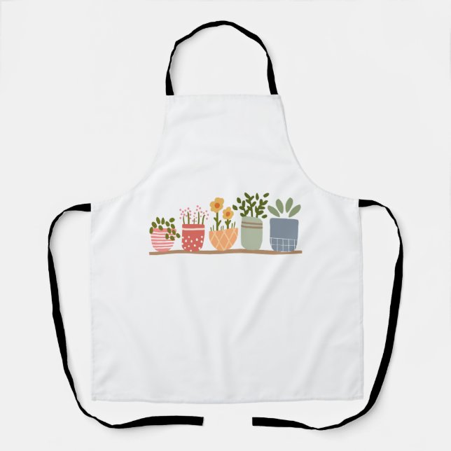 Tablier Jardin Fleuris en Pot Amoureux de Jardin (Recto)